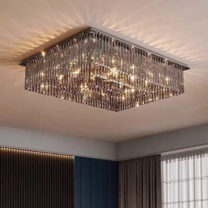 Candelabru Model H98348-800 (800 x 600 mm) – 18 socluri E14, finisaj cromat, cristale elegante 💫 Elit's