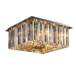 Candelabru Model H98348 –Elit's 6 socluri E14, finisaj crom și cristale luminoase 💫