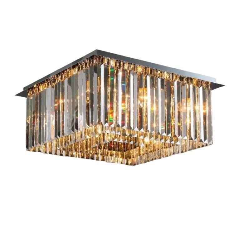 Candelabru Model H98348 –Elit's 6 socluri E14, finisaj crom și cristale luminoase 💫