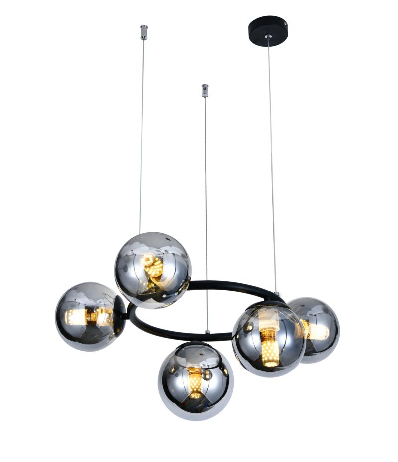 💡 Pendul Modern N6805/5 –Elit's Eleganță Industrială cu 5 Abajururi