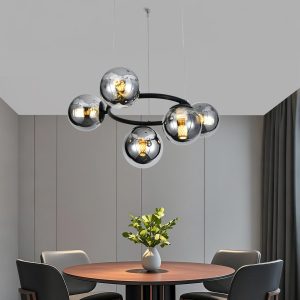 💡 Pendul Modern N6805/5 –Elit's Eleganță Industrială cu 5 Abajururi