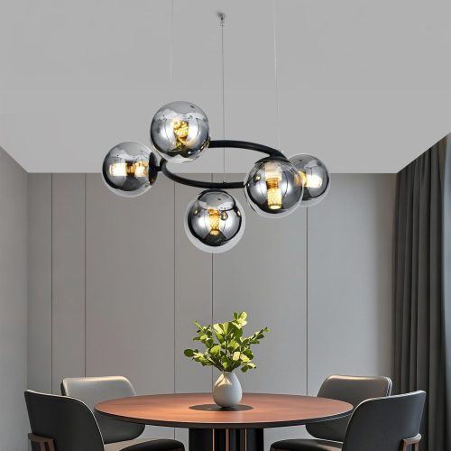 💡 Pendul Modern N6805/5 –Elit's Eleganță Industrială cu 5 Abajururi