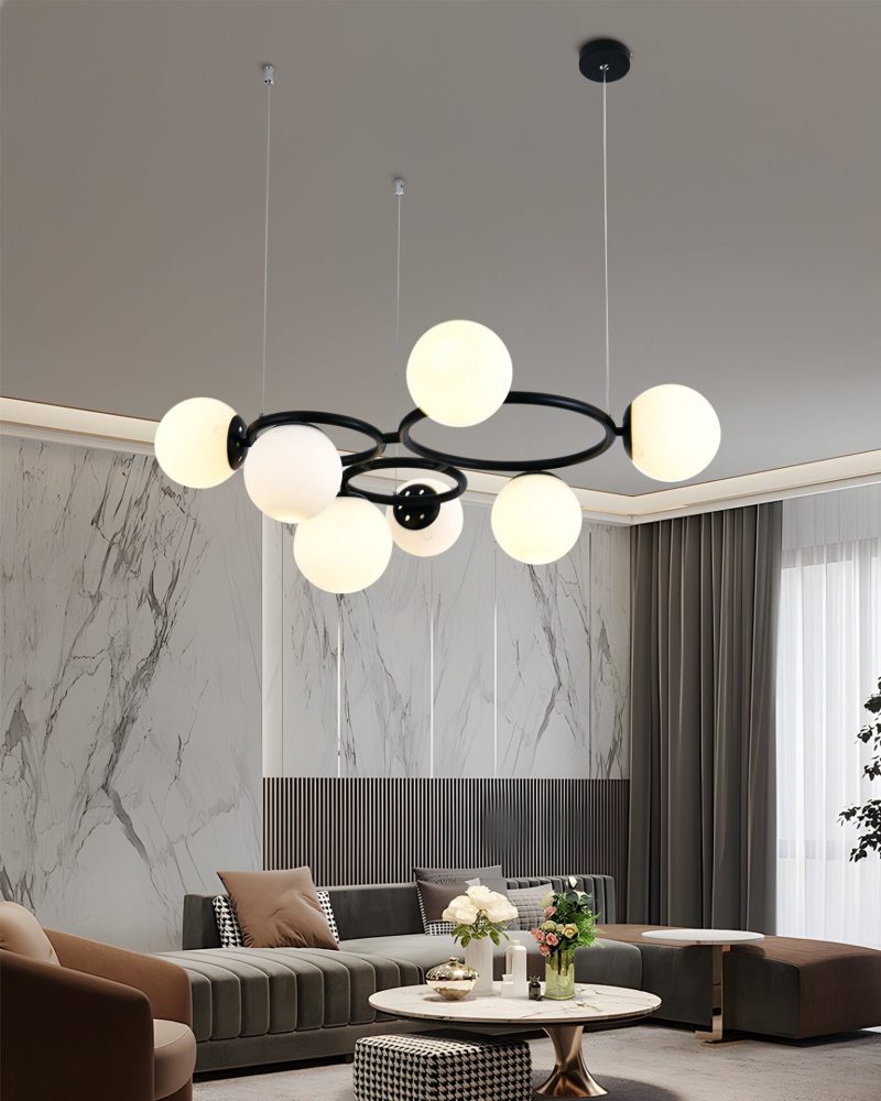 N6805-7BK_WH 💡 Pendul N6805/7 Elit's– Contrast Vizual Puternic în Negru și Alb