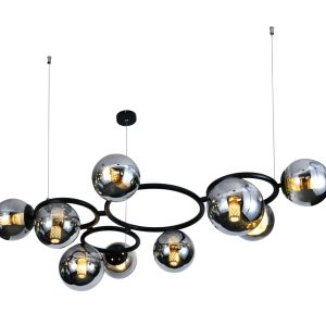 💡 Pendul N6805/9 Elit's– Impact Vizual Puternic în Negru & Crom