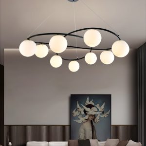 N6806-9BK_WH_6bf01f6a-eb70-459c 💡 Pendul N6806/9 Elit's– Simetrie și Lumină în Design Geometric Negru/Alb