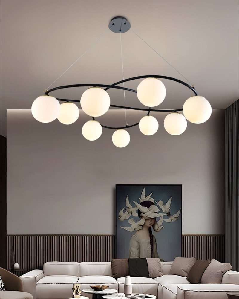 N6806-9BK_WH_6bf01f6a-eb70-459c 💡 Pendul N6806/9 Elit's– Simetrie și Lumină în Design Geometric Negru/Alb