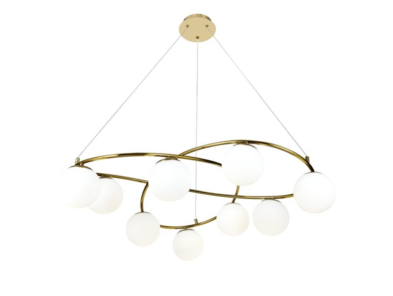 💡 Pendul N6806/9 Elit's– Eleganță Aurie în Design Geometric Modern