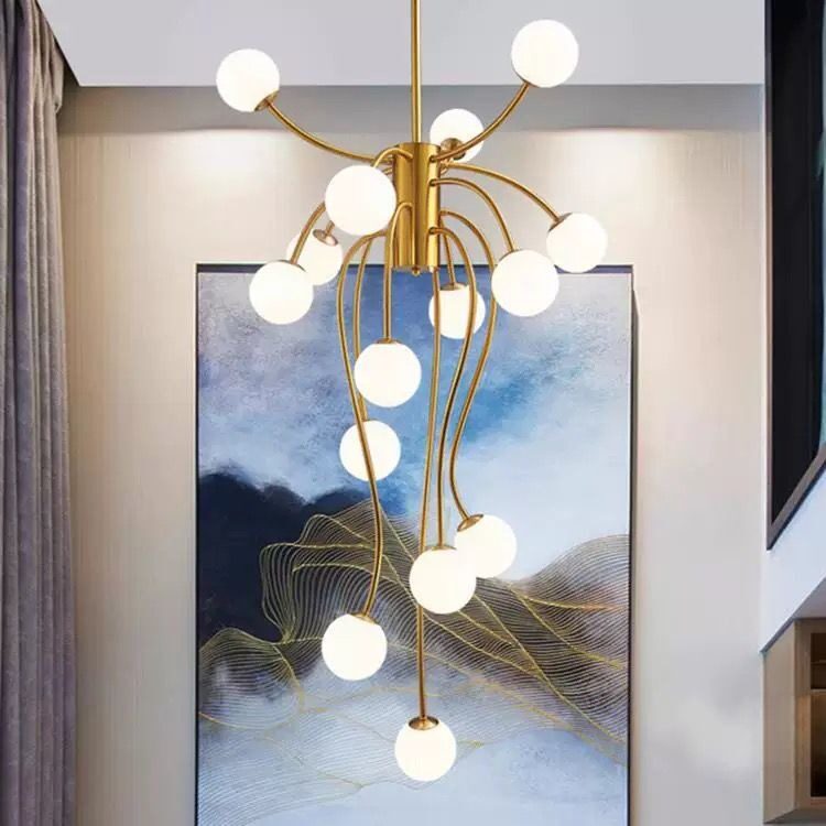 ✨ Lustră Modernă E007/15 –Elit's Eleganță Aurie și Lumină Rafinată