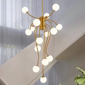 ✨ Lustră Modernă E007/15 –Elit's Eleganță Aurie și Lumină Rafinată