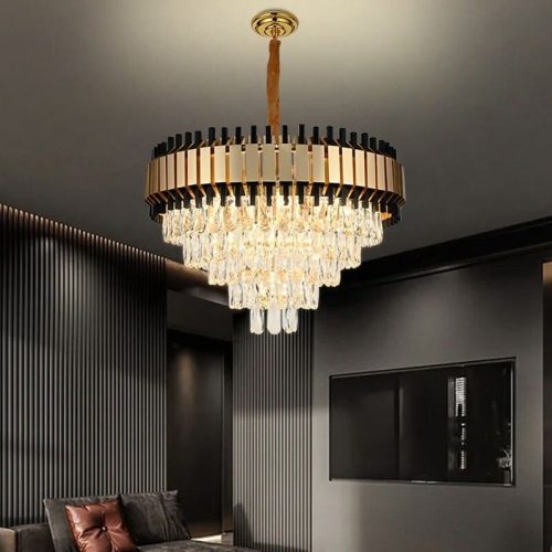Candelabru Cristal, AURIU-NEGRU Elit's