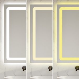 oglinda esn149 7-1000x1000 Oglindă LED Baie 80x60 cm cu Touch Premium, Dezaburire, Lumini Variabile, Termometru și Ceas Integrat Elit's