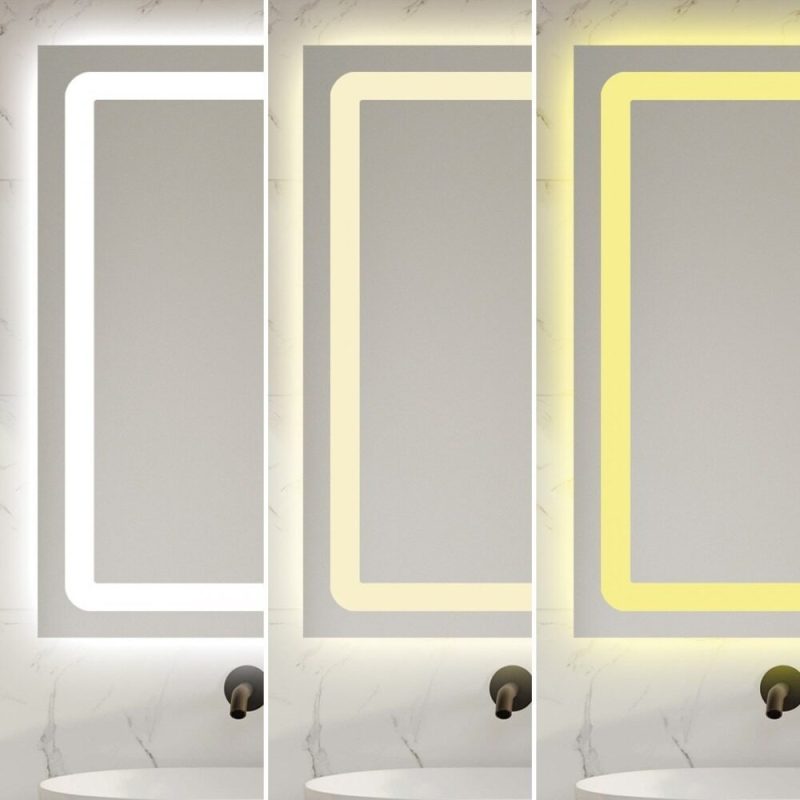 oglinda esn149 7-1000x1000 Oglindă LED Baie 80x60 cm cu Touch Premium, Dezaburire, Lumini Variabile, Termometru și Ceas Integrat Elit's