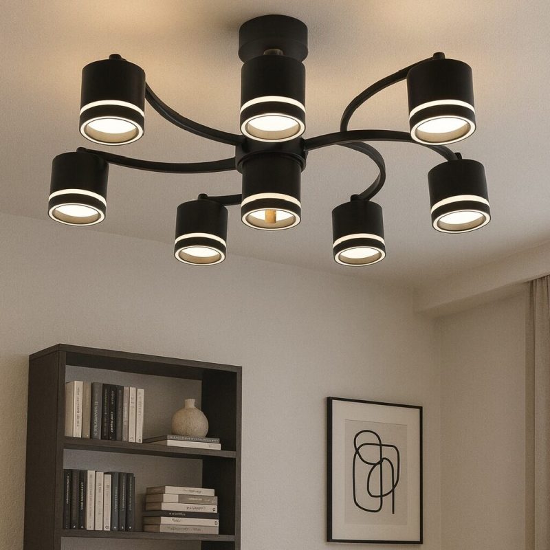 💡 Lustra LED 59207/6+1MB Elit's– Iluminare Puternică în Stil Minimalist