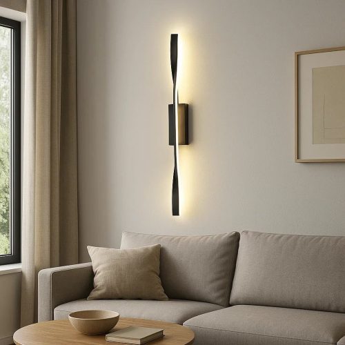 Aplica LED Neagră Elit's L77153/600BK, 24W, 3000–6500K
