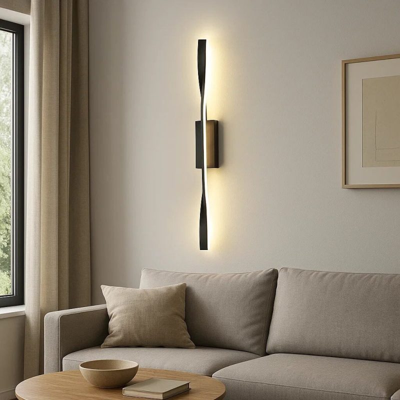 Aplica LED Neagră Elit's L77153/600BK, 24W, 3000–6500K