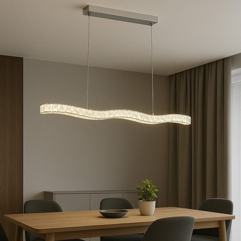 Pendul LED cu Cristale, 56W Elit's