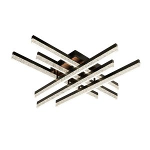 F2818-3_3 💡 Lustra LED F2818/3+3 BK –Elit's Design Geometric, Control Complet