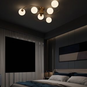 Lustră cu 6 Brațe –Elit's Soclu E27, Design Modern, 80×80×20 cm