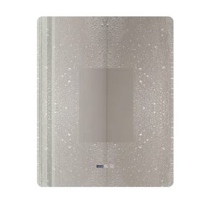 J174-10080 (6) Oglindă Baie LED și Dezaburire Elit's Premium: Senzor Touch, Lumina Rece, Caldă și Neutră, 80x100cm, Lumina Ambientală Spate