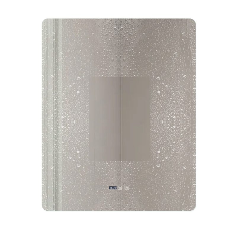 J174-10080 (6) Oglindă Baie LED și Dezaburire Elit's Premium: Senzor Touch, Lumina Rece, Caldă și Neutră, 80x100cm, Lumina Ambientală Spate