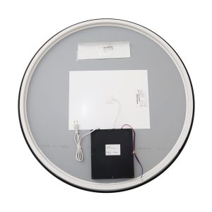 J186-90_2 🪞 Oglindă LED cu Touch, Funcție Dezaburire și 3 Tipuri de Lumină – Ramă Negru Mat, 90 cm,Elit's Model J188-90 Smack