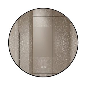 J186-90_5 🪞 Oglindă LED cu Touch, Funcție Dezaburire și 3 Tipuri de Lumină – Ramă Negru Mat, 90 cm,Elit's Model J188-90 Smack