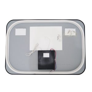 🪞 Oglindă LED cu Touch și Funcție Dezaburire – Ramă Negru, 100x70 cm,Elit's Model J187-10070 Smack