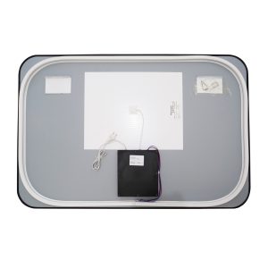 🪞 Oglindă LED cu Touch și Funcție Dezaburire – Ramă Negru, 120x80 cm,Elit's Model J187-12080 Smack