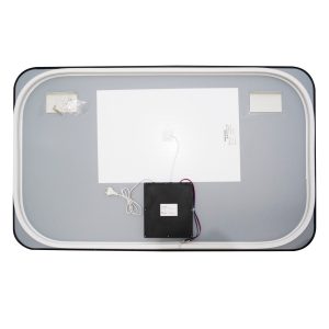 🪞 Oglindă LED cu Touch și Funcție Dezaburire – Ramă Negru, 130x80 cm,Elit's Model J187-13080 Smack