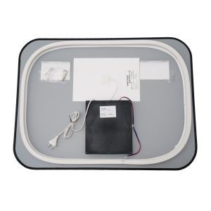🪞 Oglindă LED cu Touch și Funcție Dezaburire – Ramă Negru, 80x60 cm,Elit's Model J187-8060 Smack
