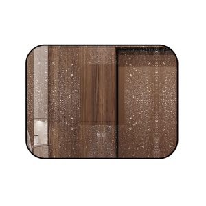 🪞 Oglindă LED cu Touch și Funcție Dezaburire – Ramă Negru, 80x60 cm,Elit's Model J187-8060 Smack