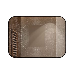 🪞 Oglindă LED cu Touch și Funcție Dezaburire – Ramă Negru, 90x65 cm,Elit's Model J187-9065 Smack