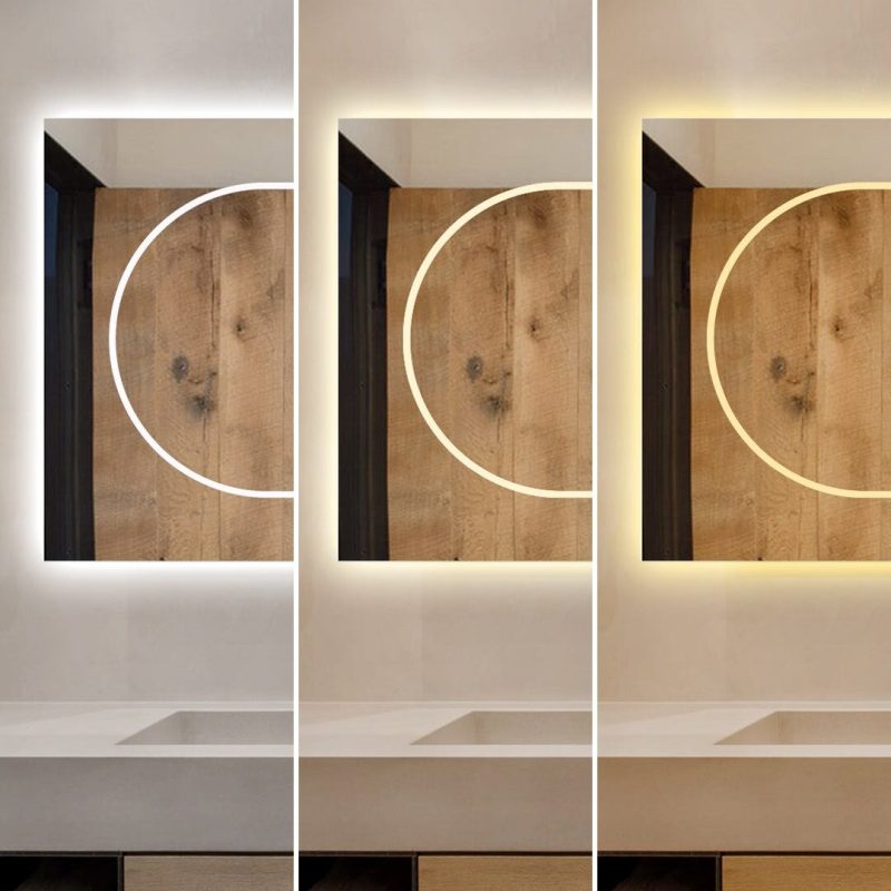 🪞 Oglindă LED cu Touch și Funcție Dezaburire, 3 Tipuri de Lumină – 120x70 cm,Elit's Model J194-12070 Smack