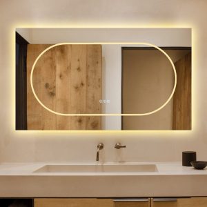🪞 Oglindă LED cu Touch și Funcție Dezaburire, 3 Tipuri de Lumină – 120x70 cm,Elit's Model J194-12070 Smack