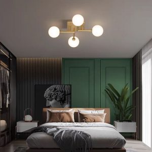 💡 Lustra DN06-4 Auriu – Simplitate Elegantă cu Accente de Lux