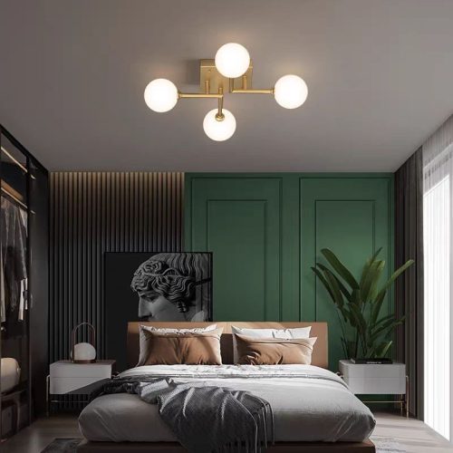 💡 Lustra DN06-4 Auriu – Simplitate Elegantă cu Accente de Lux