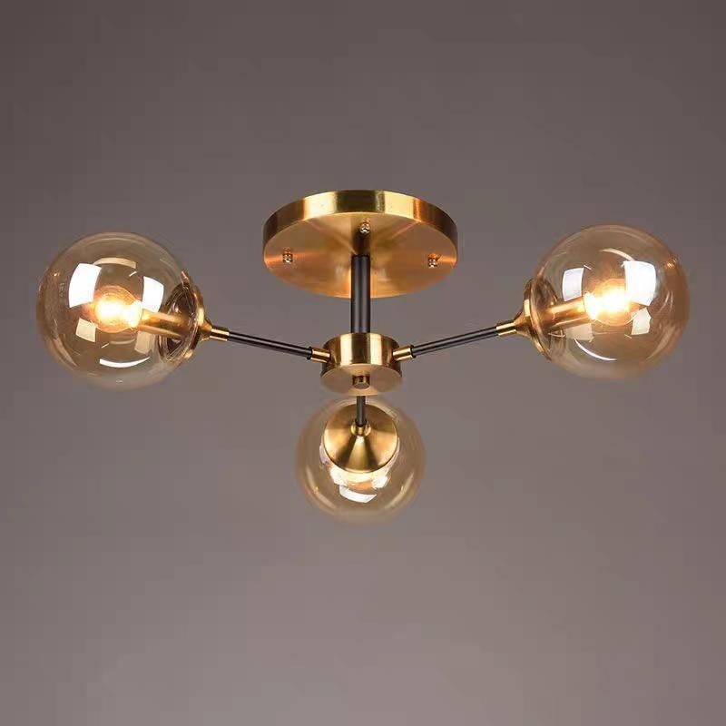 Lustra cu Sticlă DF1055-3 Elit's– Design Elegant, cu 3 Socluri E14