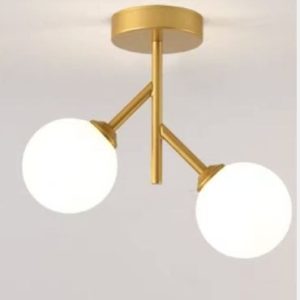 Lustra cu Sticlă 350-2 GD Elit's– Design Elegant, cu 2 Socluri E27