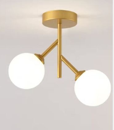 Lustra cu Sticlă 350-2 GD Elit's– Design Elegant, cu 2 Socluri E27