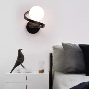 Aplică cu Sticlă 360-1 BK Elit's– Design Modern, cu 1 Soclu E27