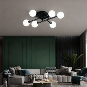 💡 Lustra DN05-6 – Design Geometric cu 6 Abajururi E27