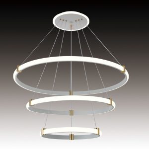 Lustra LED 3736-4+6+8 WH – 115W Elit's, Design Modern, cu Telecomandă și Lumină Reglabilă