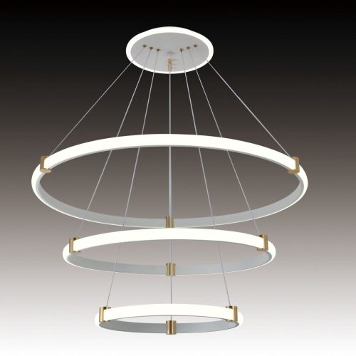 Lustra LED 3736-4+6+8 WH – 115W Elit's, Design Modern, cu Telecomandă și Lumină Reglabilă