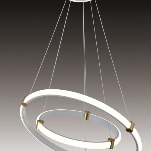 Lustra LED 3736-4+6 WH – 70W,Elit's Design Modern, cu Telecomandă și Lumină Reglabilă