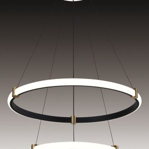 Lustra LED 3736-4+6 BK – 70W,Elit's Design Modern, cu Telecomandă și Lumină Reglabilă