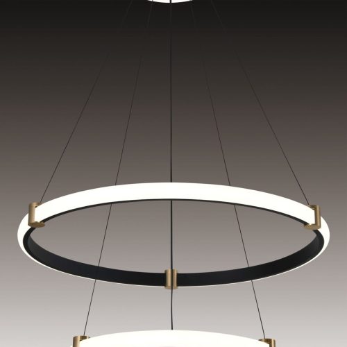 Lustra LED 3736-4+6 BK – 70W,Elit's Design Modern, cu Telecomandă și Lumină Reglabilă