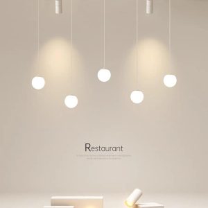 Lustra LED G4043-WH – 50W + 6W Elit's, Design Modern, cu Telecomandă și Lumină Reglabilă