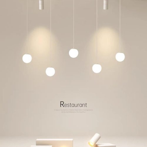 Lustra LED G4043-WH – 50W + 6W Elit's, Design Modern, cu Telecomandă și Lumină Reglabilă