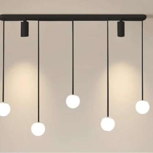 Lustra LED G4043-BK – 50W + 6W Elit's, Design Modern, cu Telecomandă și Lumină Reglabilă