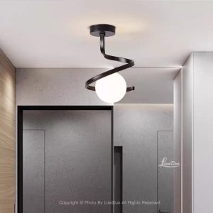 Untitled (37) Lustra cu Sticlă 335-1 BK Elit's– Design Modern, cu 1 Soclu E27